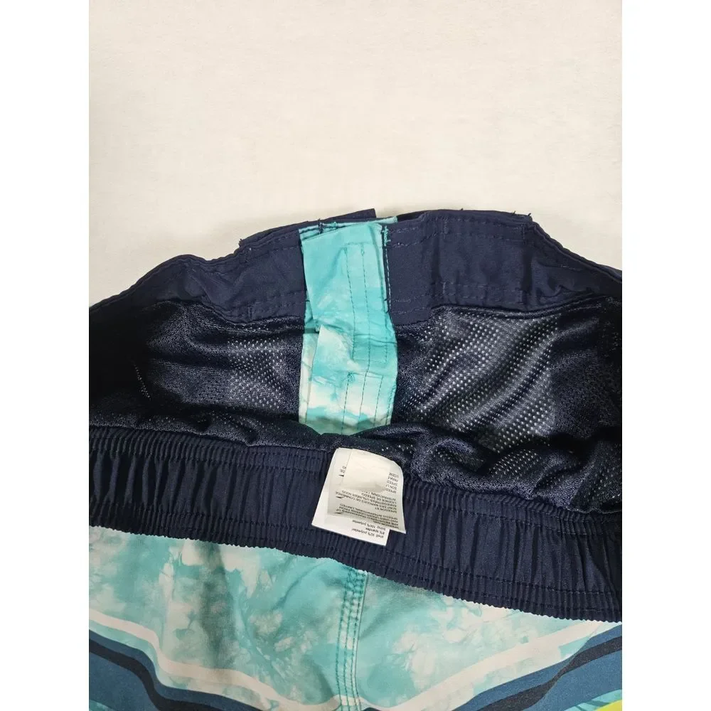Speedo Men's Border Line Performance UPF 50 protection Shorts Blue Size Small‎